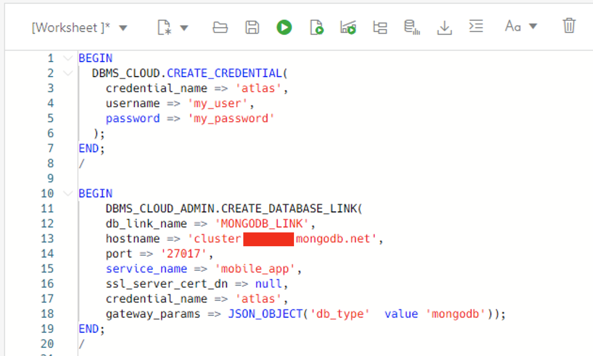 create connection to mongodb