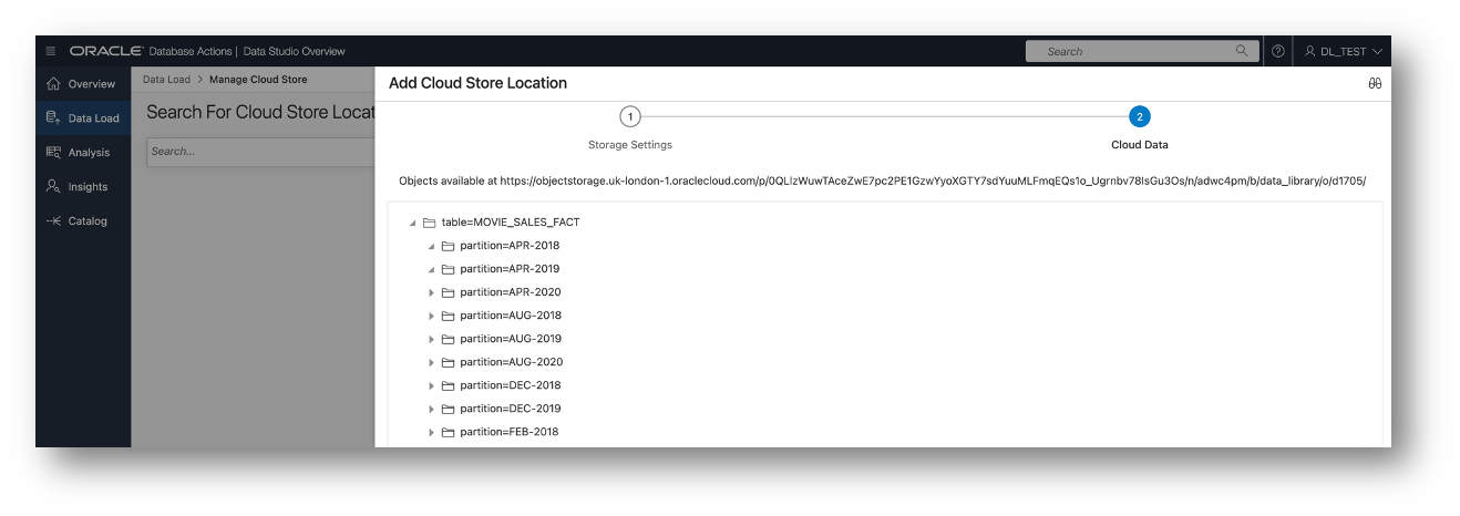 File Listing in Cloud Store Locations