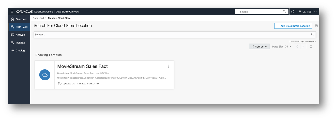 Saved Cloud Store Location
