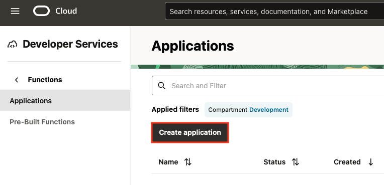 Create an Application