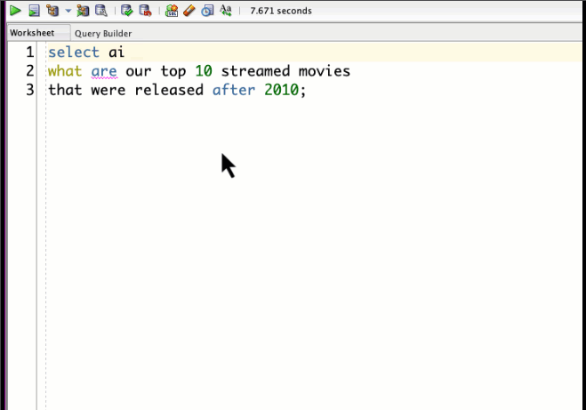 Run a Select AI query