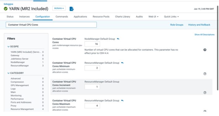 YARN configuration in Cloudera Manager