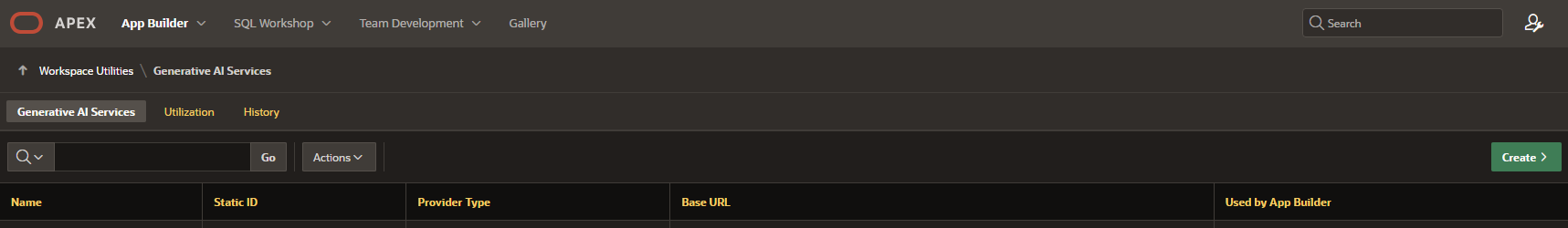 APEX create AI service
