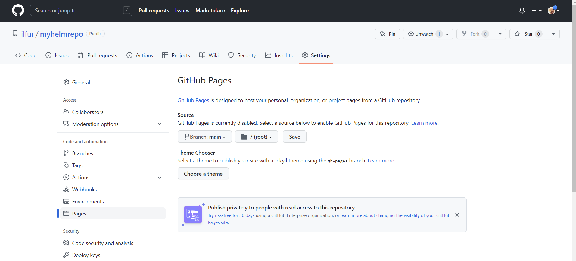 github pages