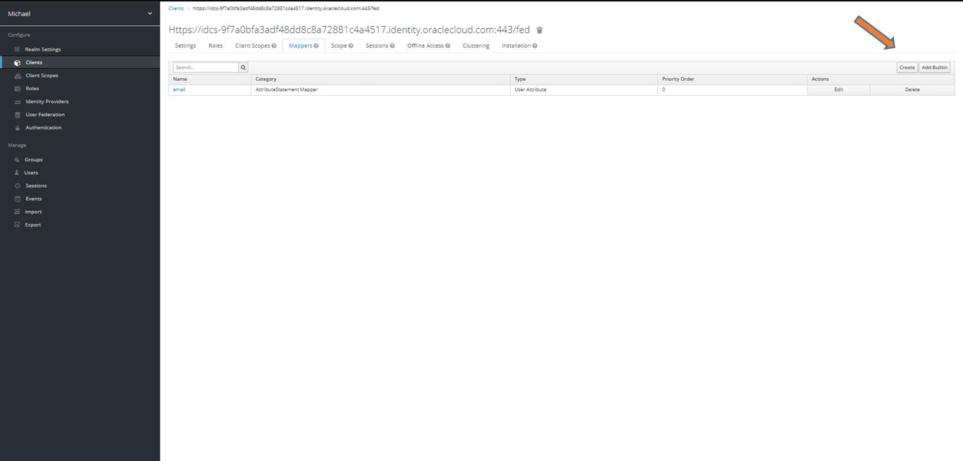 SAML Client/SP Konfiguration Mapping