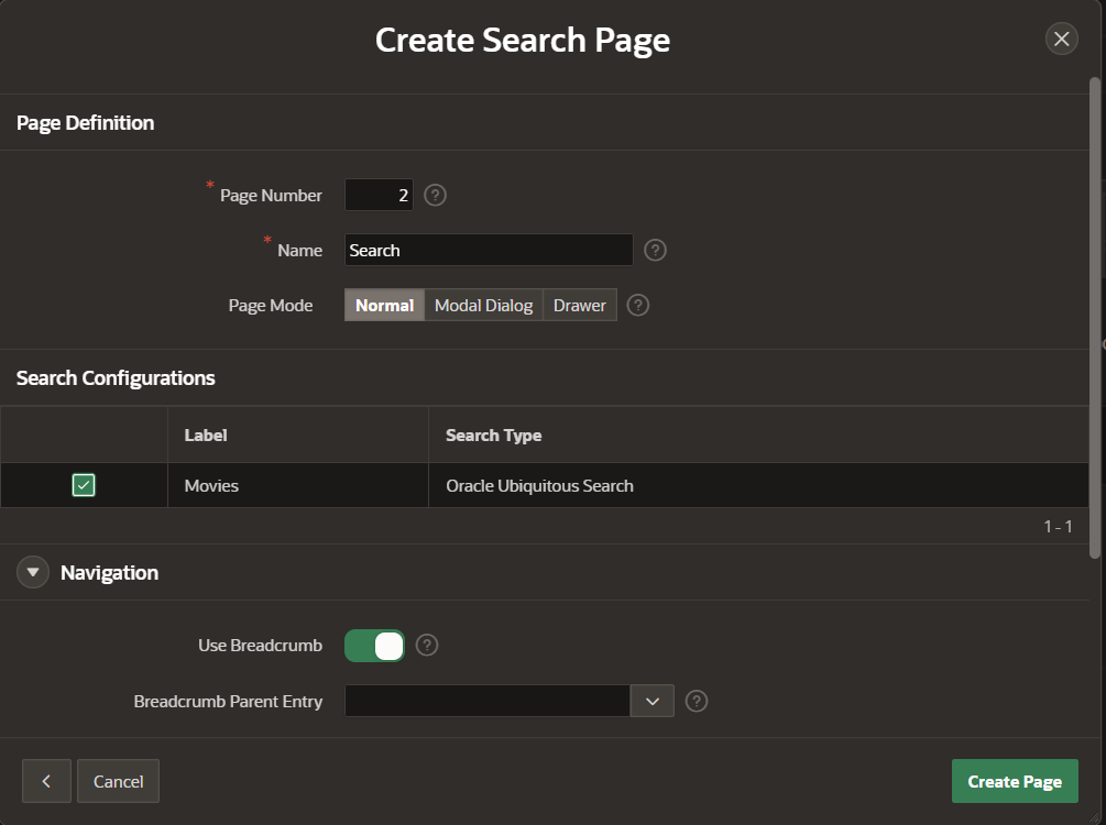 new search page step 2