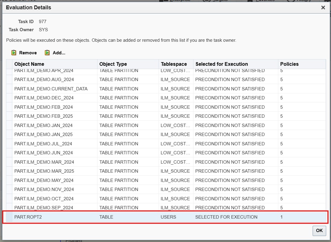 Selected For Execution Example