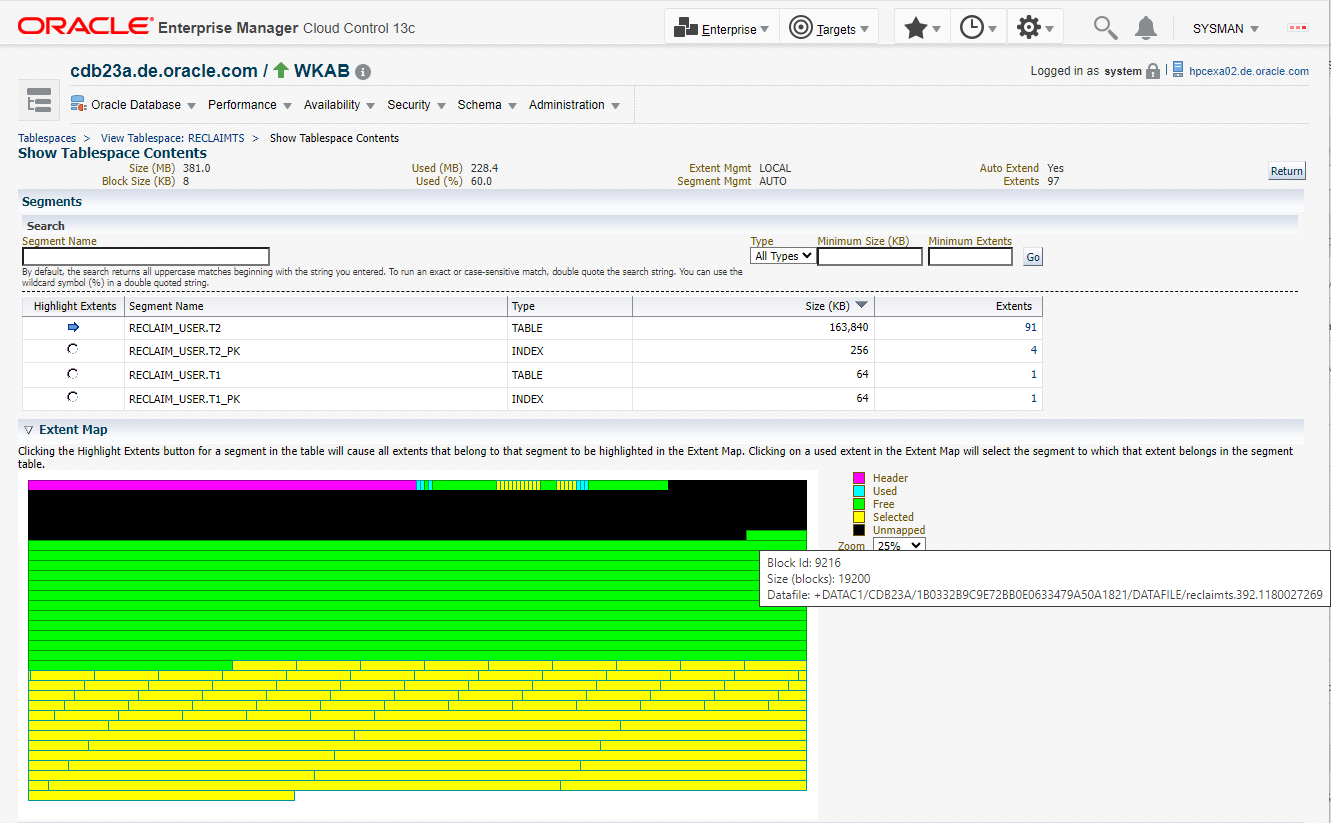 Shrink 2 - Extent Map