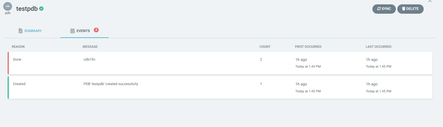 details of PDB resource in argocd
