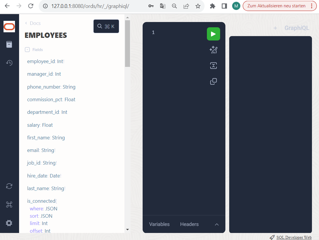 employees Attribute in graphiql