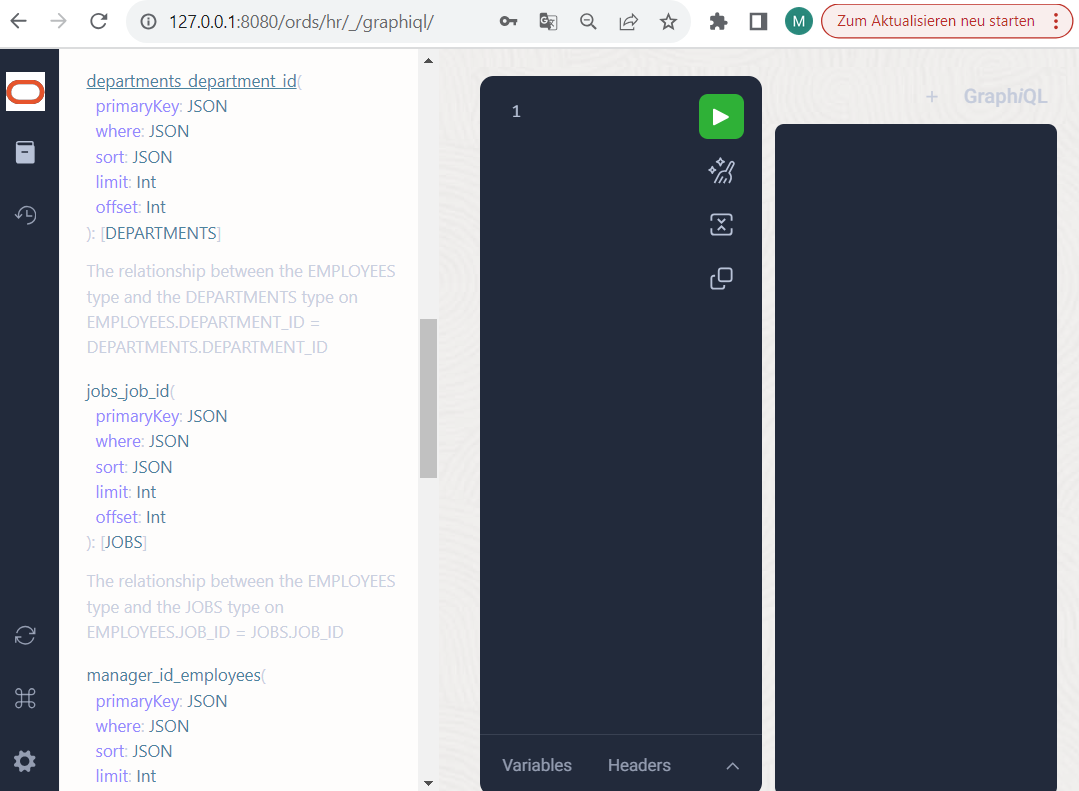 relation attribute from employees to departments