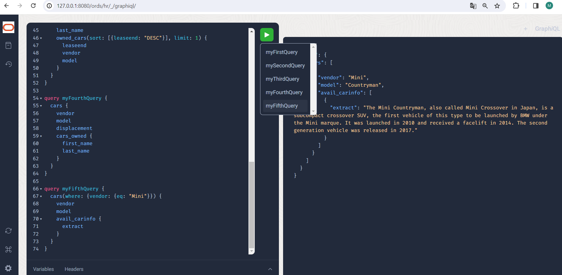 Car Details coming from Wikipedia