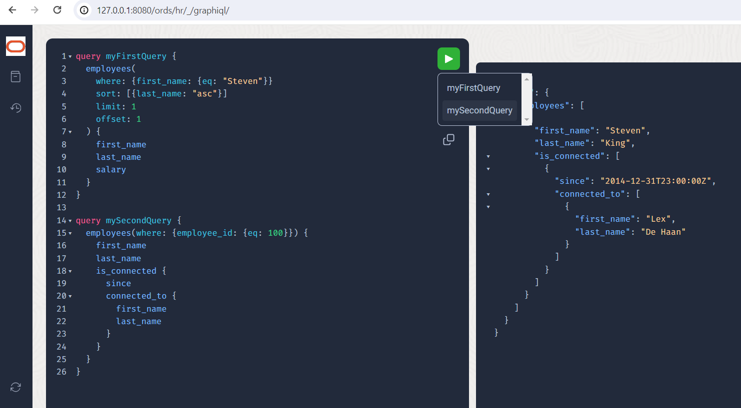 Second Query with conection