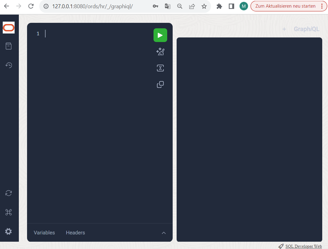GraphiQL Oberfläche