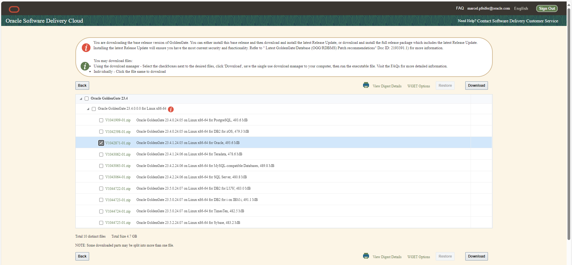 edelivery Suche nach GoldenGate