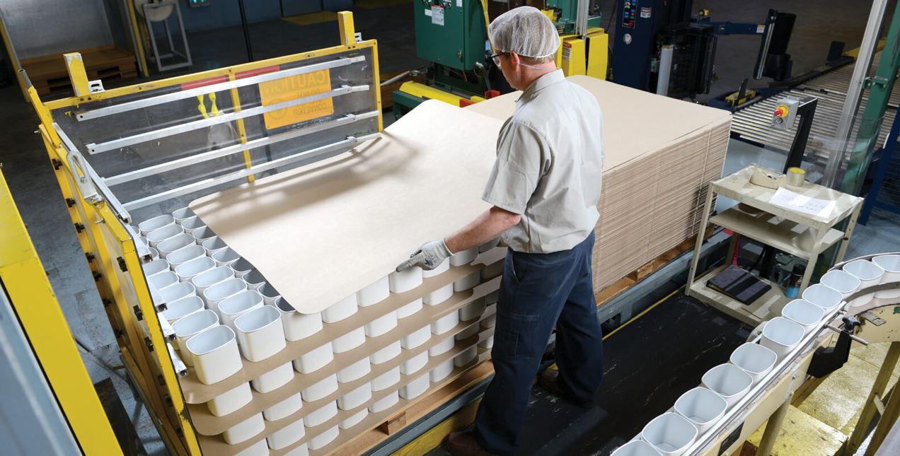 Sonoco FlatStack recycled paper board sheets, courtesy of Sonoco