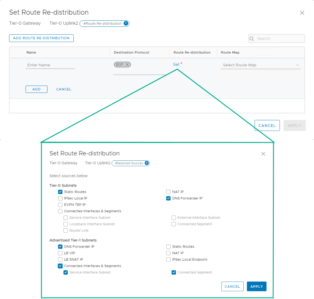 Configure Route Distribution