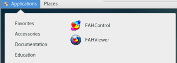A screenshot of the applications window, showing FAHControl and FAHViewer.
