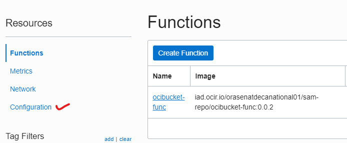 Screenshot that shows the Resources menu.