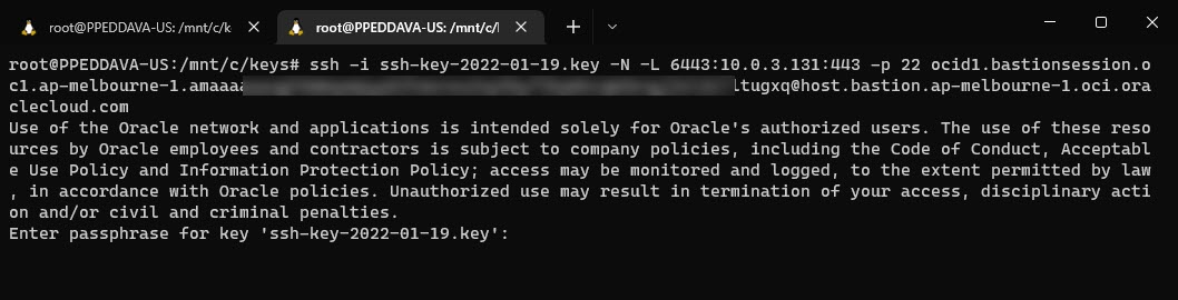 A screenshot of an SSH session connecting to NSX Manager.