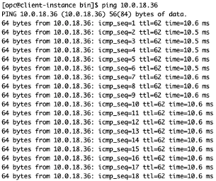 A screenshot of the latency test results for a ping between Amsterdam and Frankfurt regions.