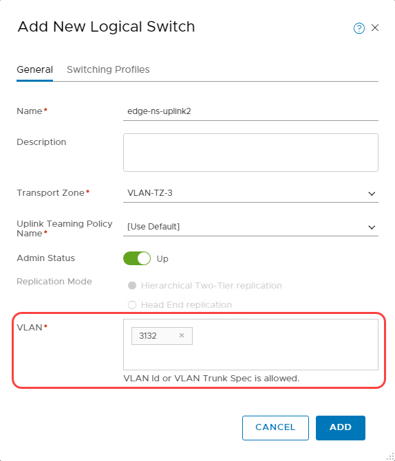 Create a Logical Switch