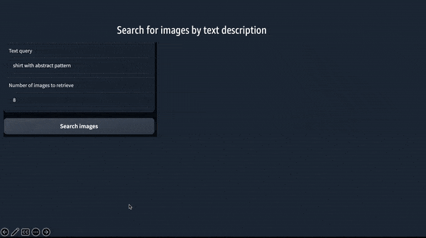 Illustration of a multimodal search on OpenSearch on images