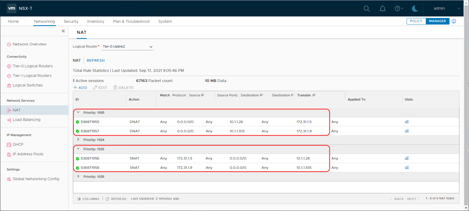 NSX-T NAT Rules - overview