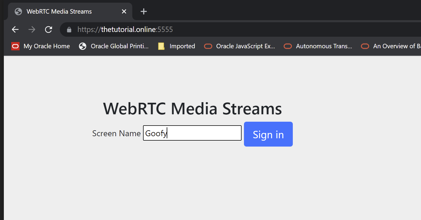 Sample App Login Screen