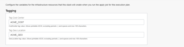 A screenshot of the Tagging section details.
