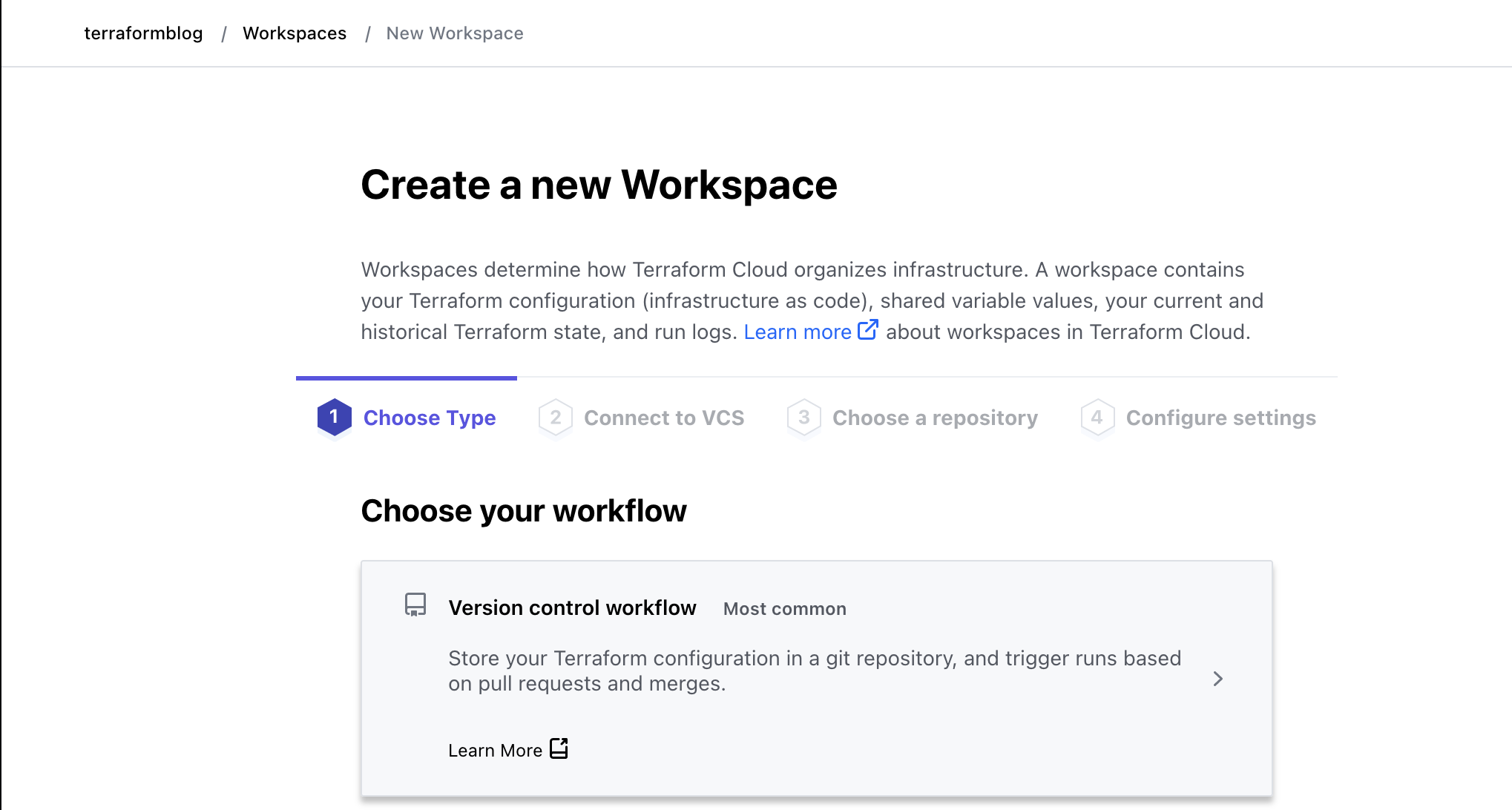 VCS-Driven Workspace