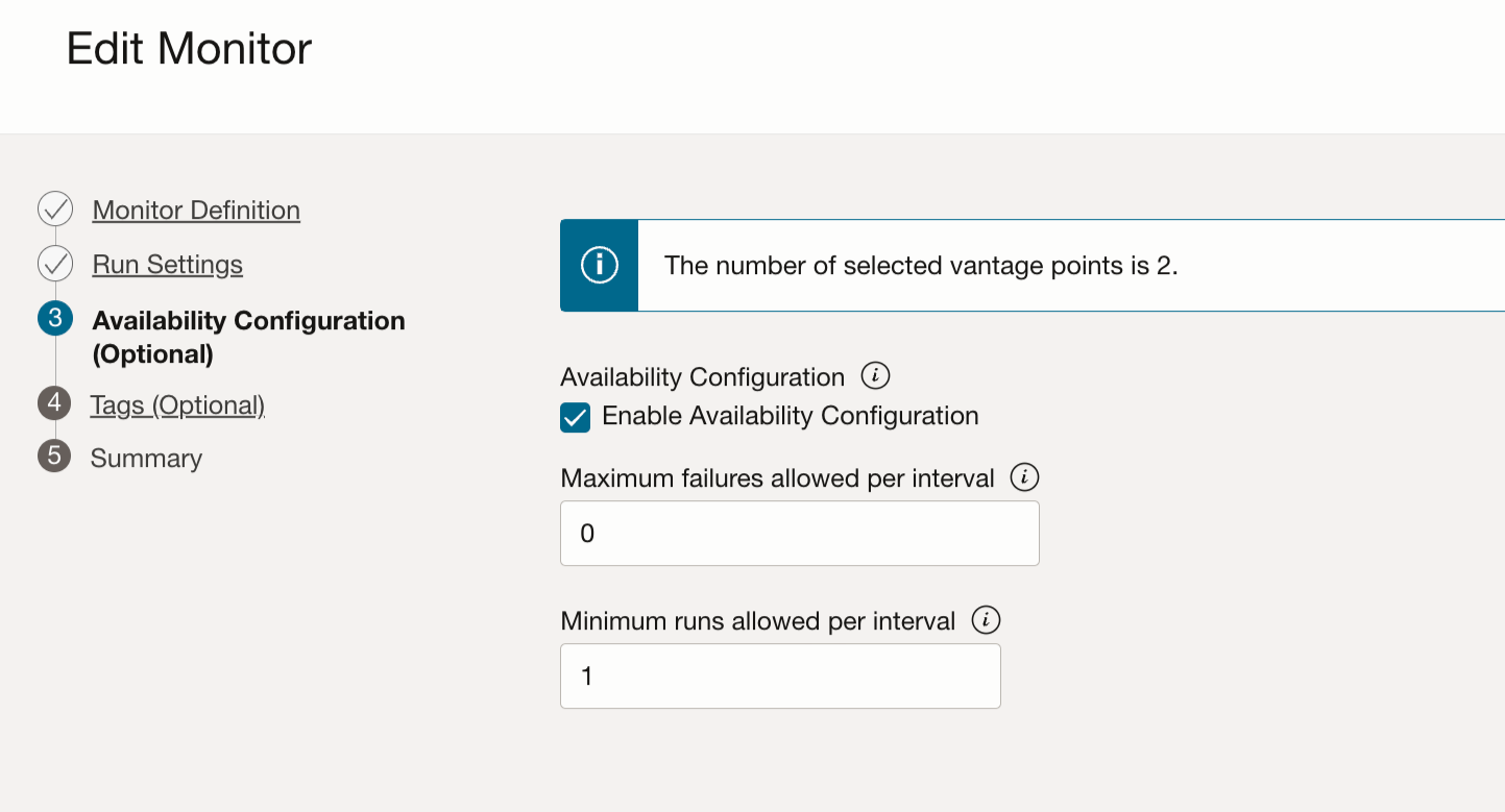 Monitor configuration