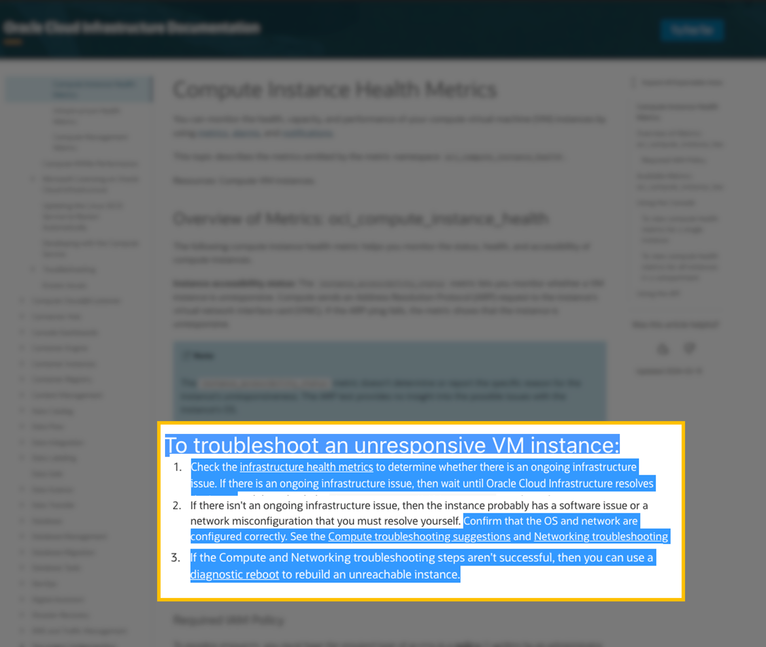 A highlighted relevant content snippet.