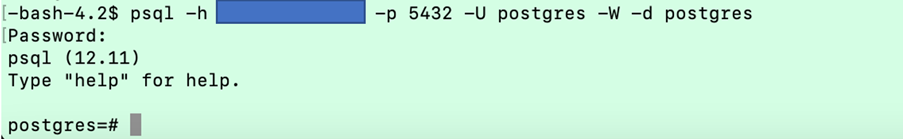 Connect to the PostgreSQL DB