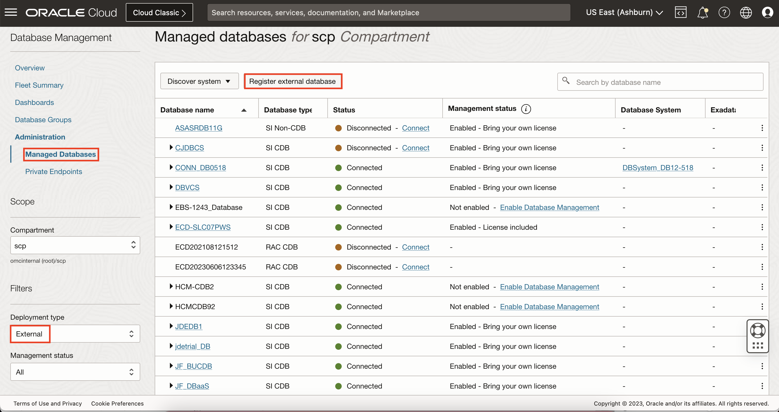 O&M Database Discovery flow