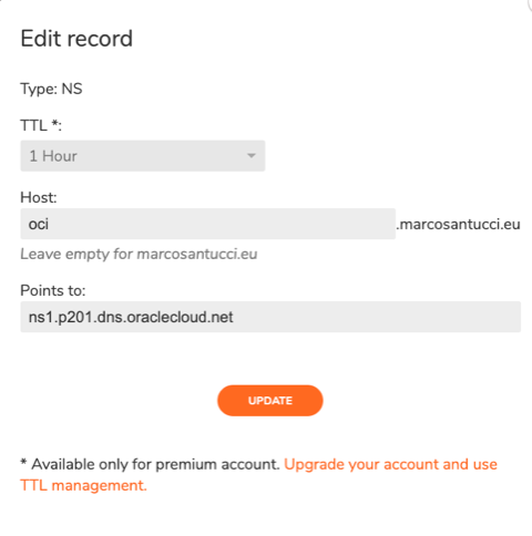 A screenshot of the Edit record page.