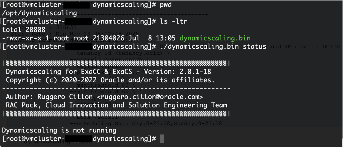 A screensht of the code output for the command.