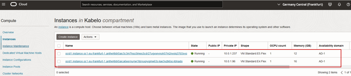 Figure 10 - Instances now accessible with the added policy statement