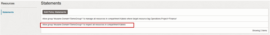 Figure 6 - IAM policy with expanded access