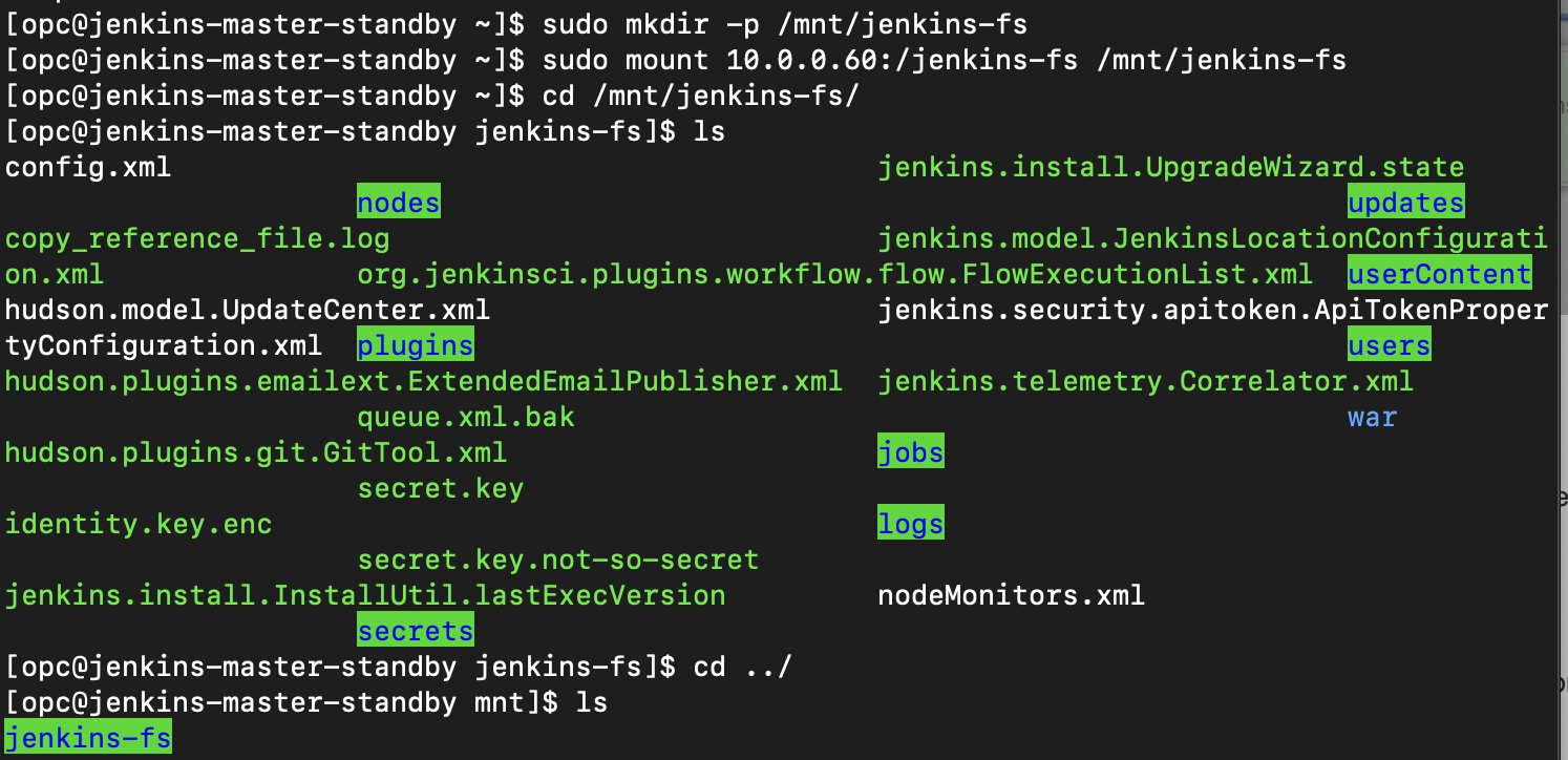 A screenshot of the code output for creating a standby VM.