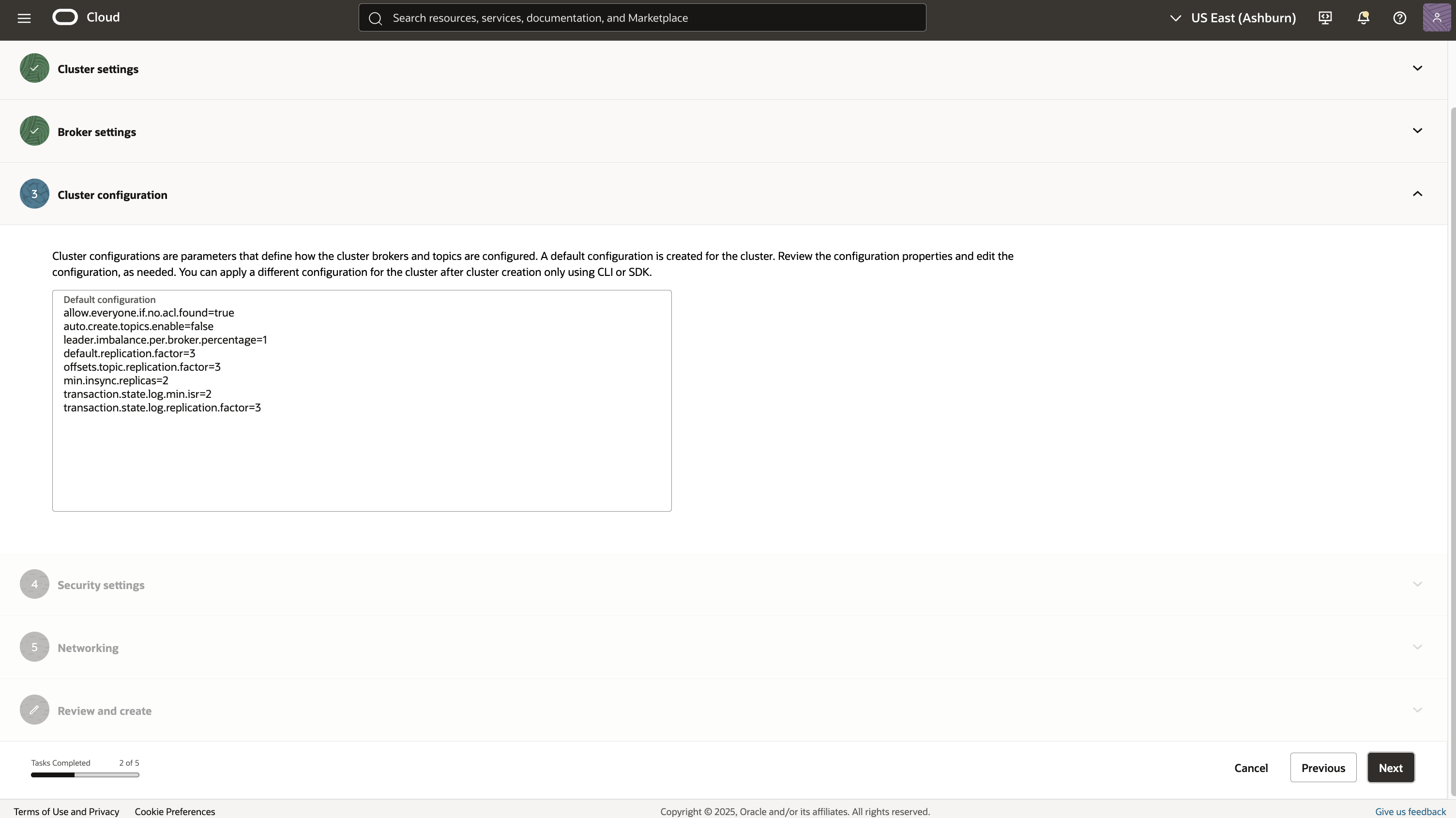 cluster configuration