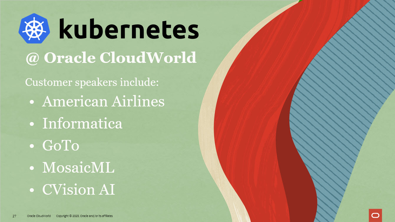 Kubernetes at Oracle CloudWorld