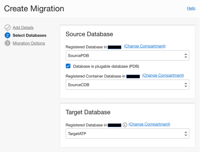 A screenshot of the Migration Information page in the Console.
