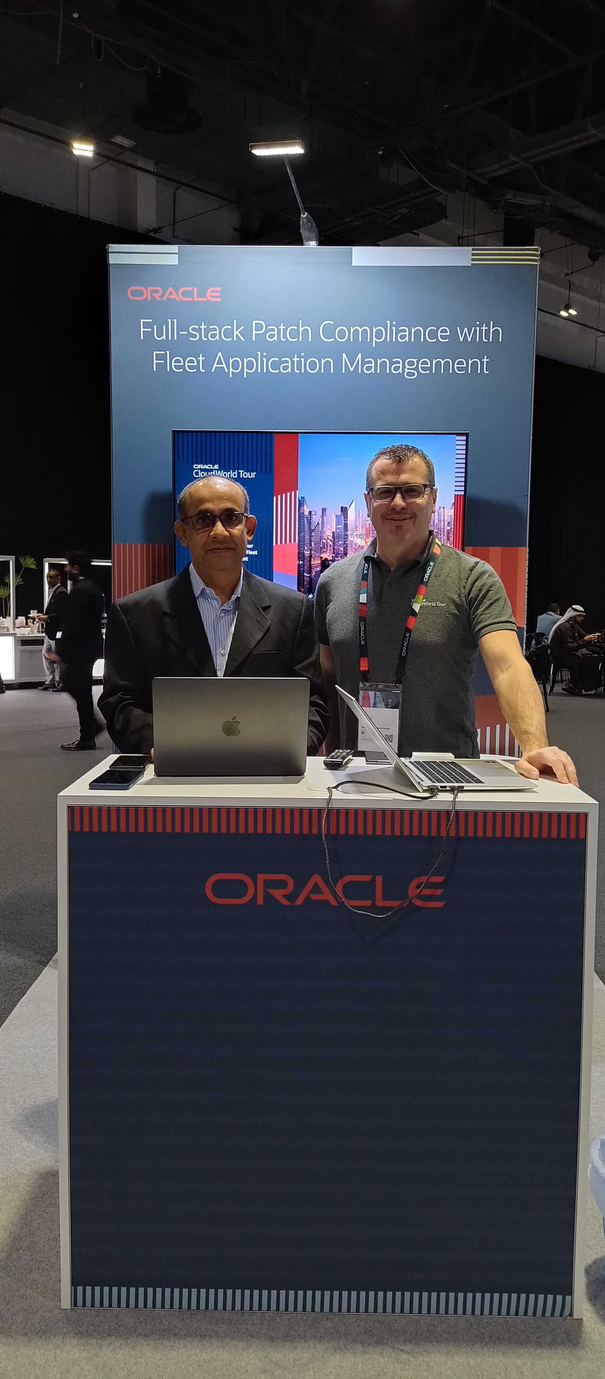 OCI Fleet Application Management team at Oracle CloudWorld Tour Dubai