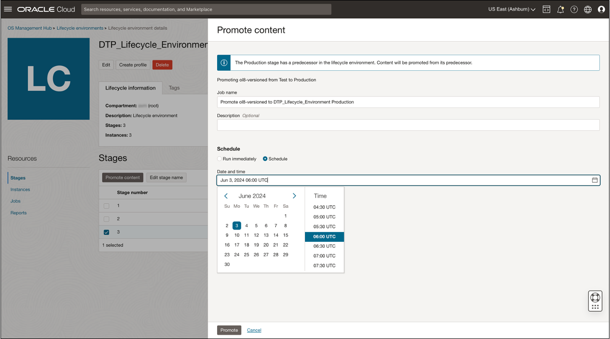 OS Management Hub lifecycle promotion