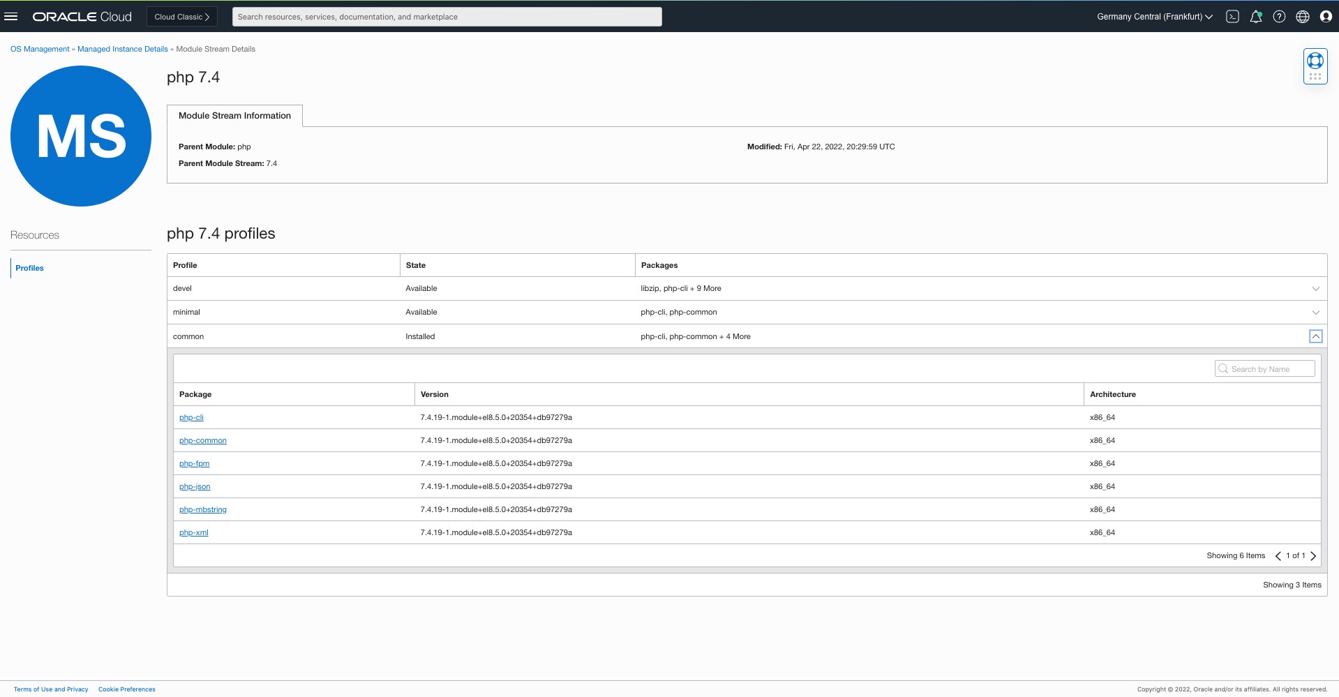 OSMS OL8 Module Profiles