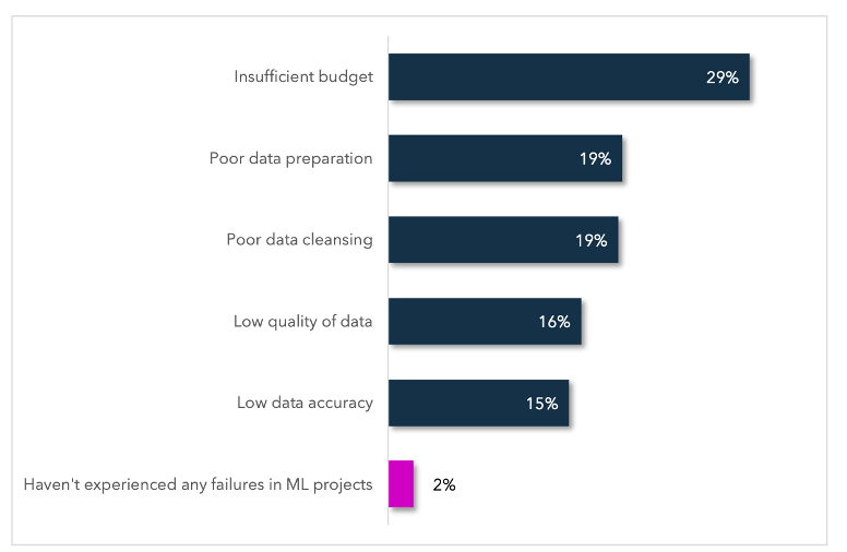 Top factors contributing to the failure of ML Projects in 2023.