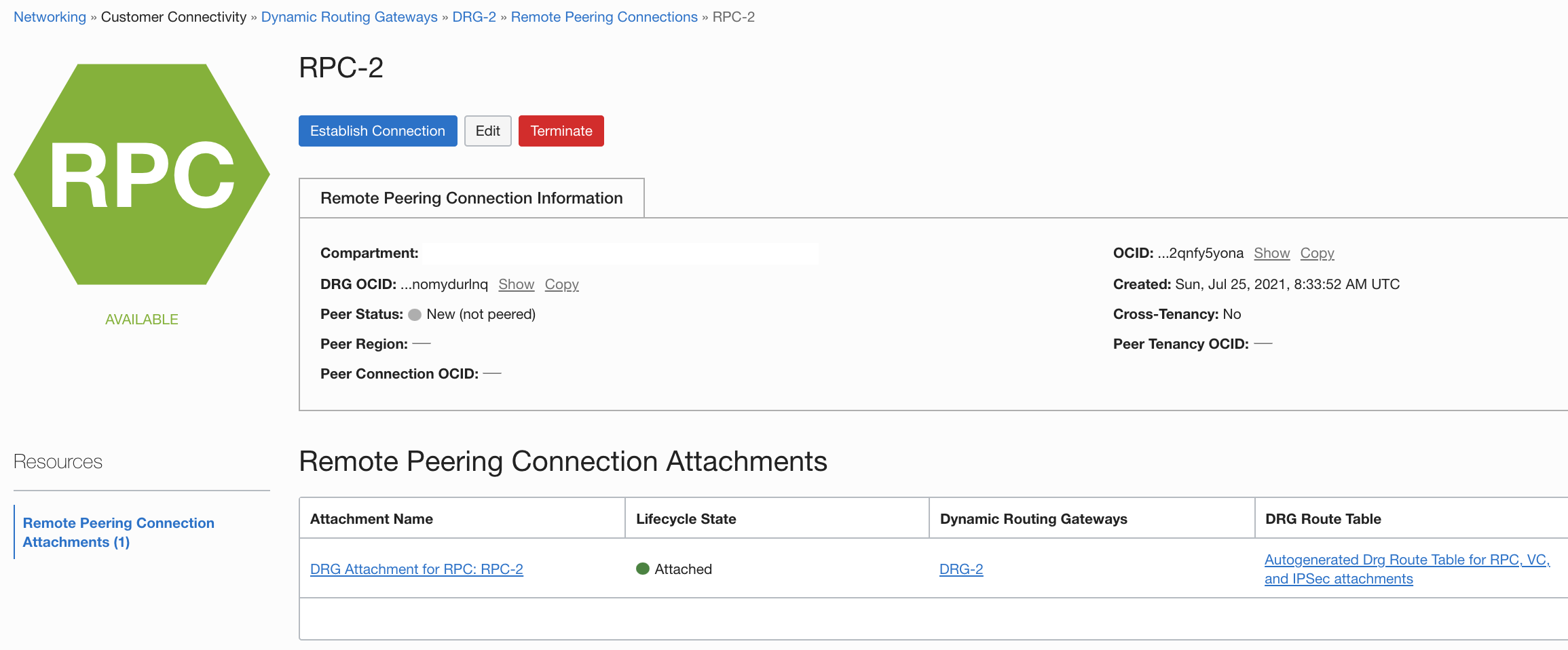 A screenshot of the details page for RPC-2.