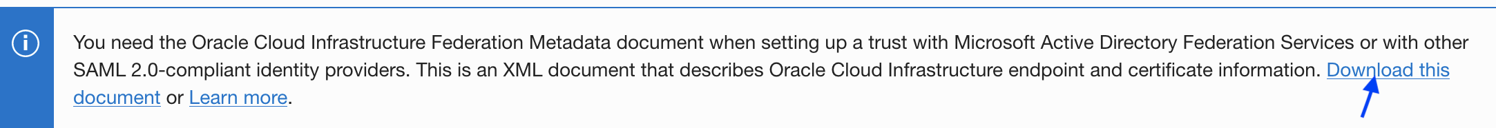 A screenshot of a banner with a link to download the necessary document circled in blue.