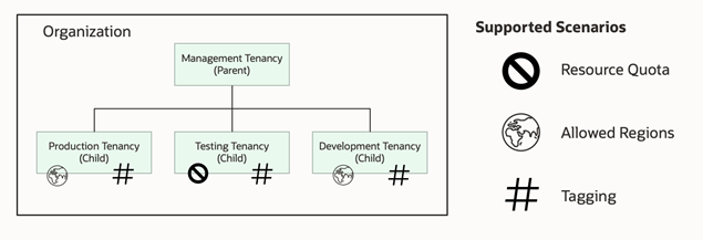 Org Diagram with Supported Scenarios